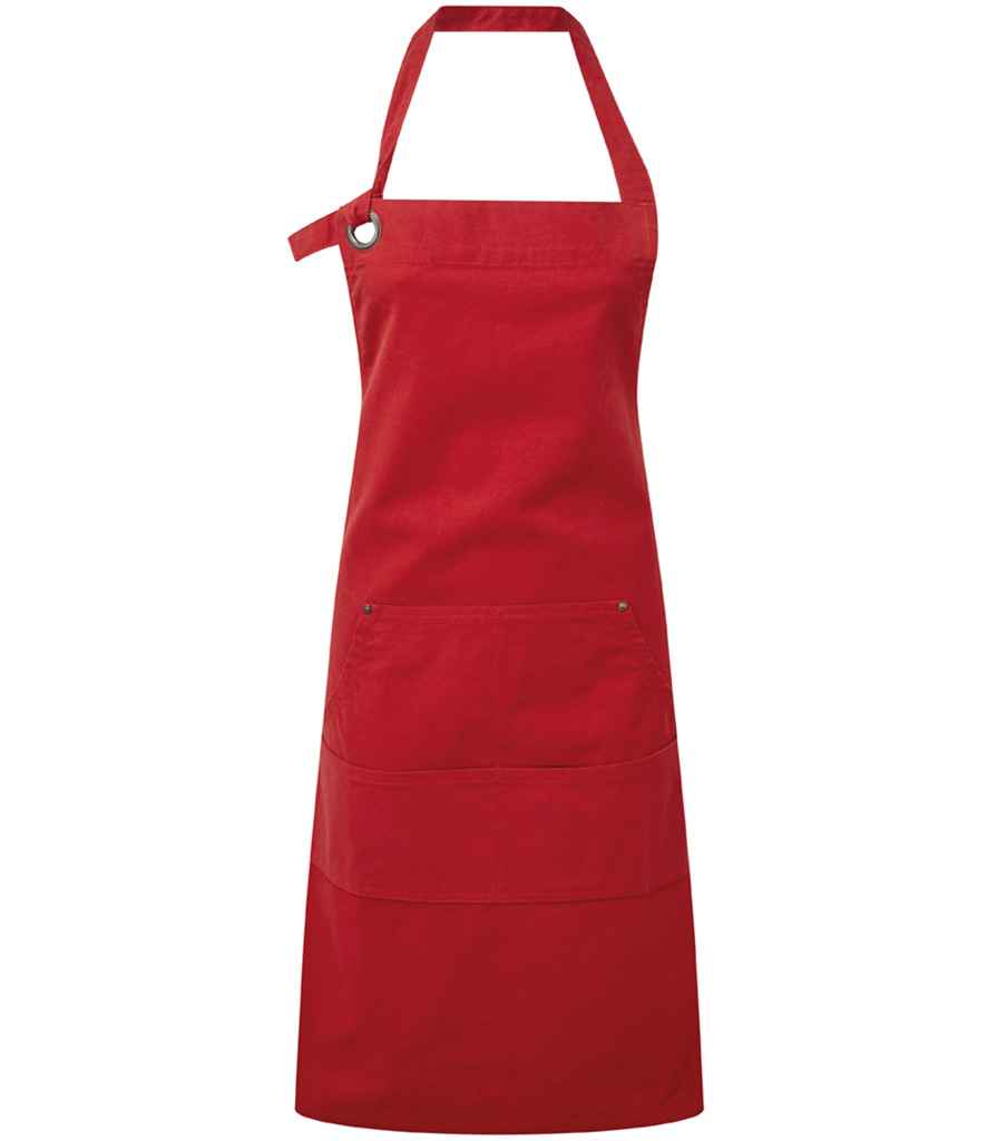 Premier Calibre Heavy Canvas Pocket Apron PR137 - Red