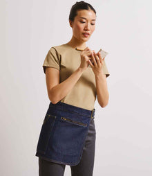 Premier Metro Utility Hip Apron PR138 - PR138 Indigo Denim Model