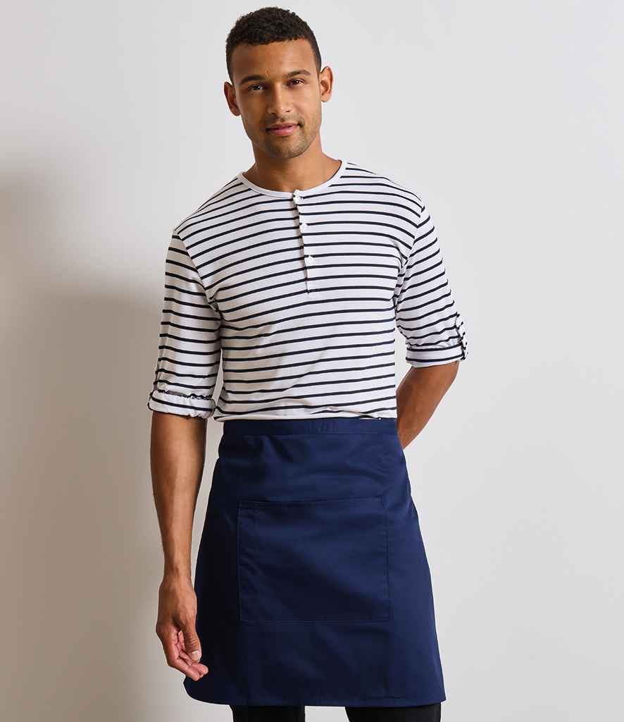 Premier 'Colours' Mid Length Apron with Pocket PR141 - PR141 Navy Model