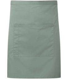 Premier 'Colours' Mid Length Apron with Pocket PR141 - Sage