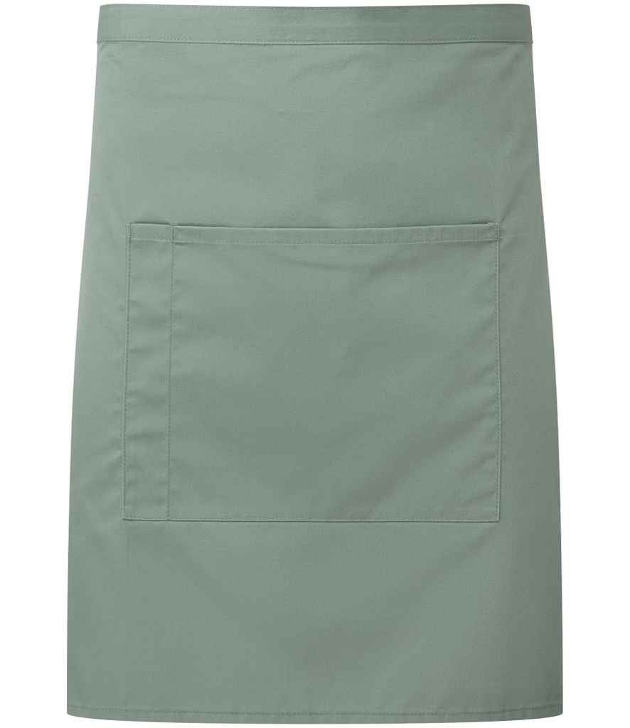 Premier 'Colours' Mid Length Apron with Pocket PR141 - Sage