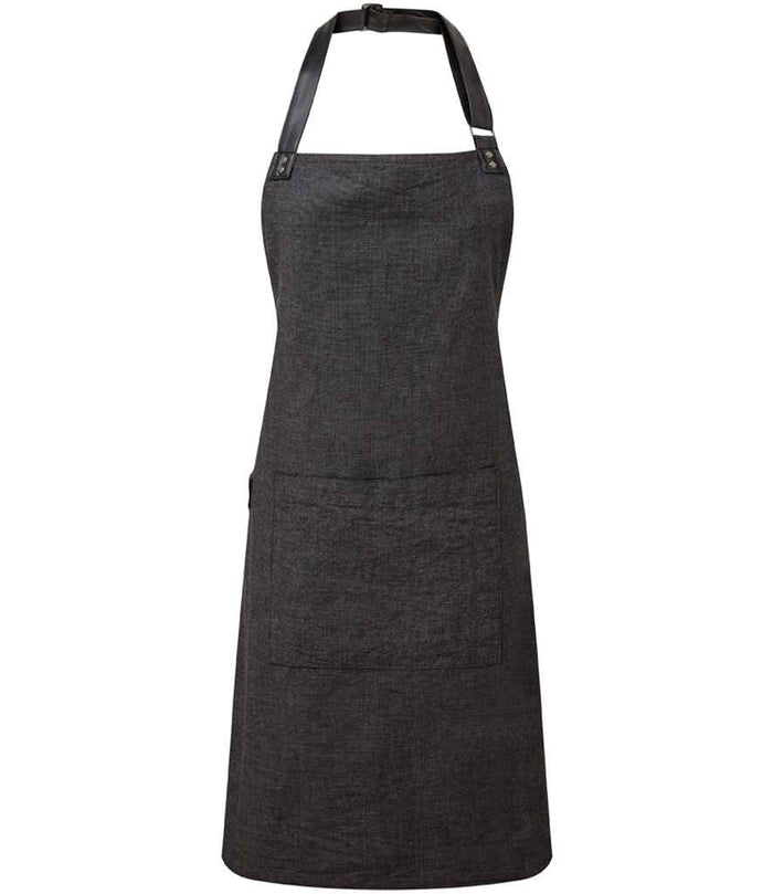 Premier Annex Oxford Bib Apron PR144 - Black