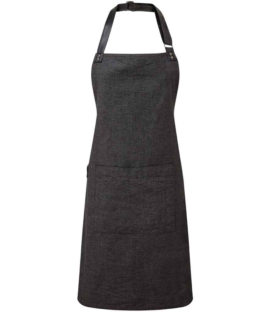 Premier Annex Oxford Bib Apron PR144 - Black