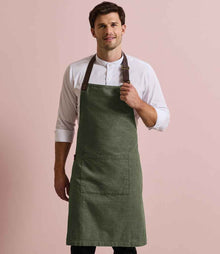 Premier Annex Oxford Bib Apron PR144 - PR144 Moss Model