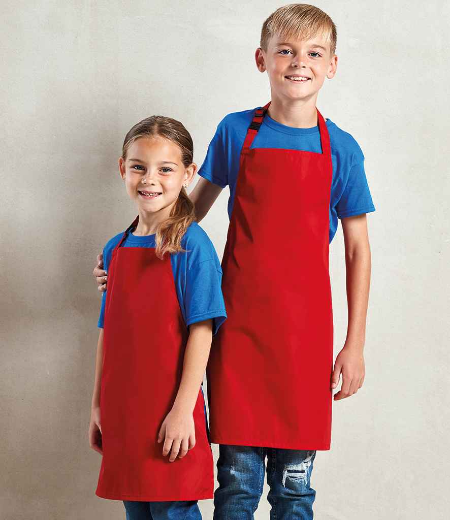 Premier Kids Waterproof Apron PR145 - PR145 Red Model