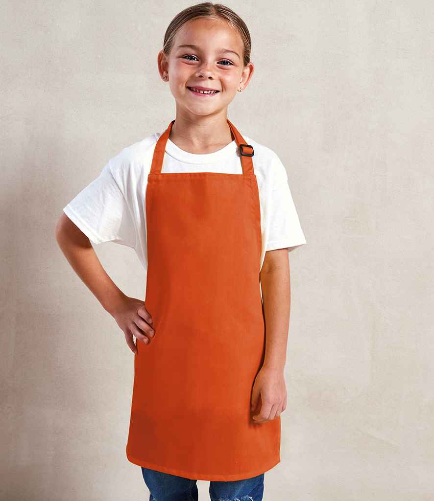 Premier Kids Bib Apron PR149 - PR149 Orange Model