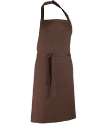Premier 'Colours' Bib Apron PR150 - Brown