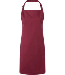 Premier 'Colours' Bib Apron PR150 - Burgundy