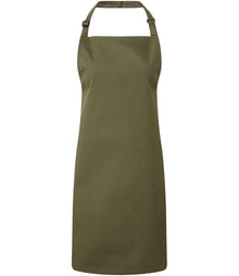 Premier 'Colours' Bib Apron PR150 - Olive Green