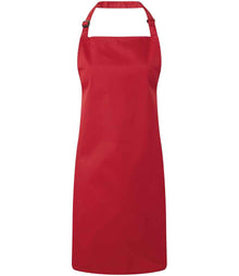 Premier 'Colours' Bib Apron PR150 - Red