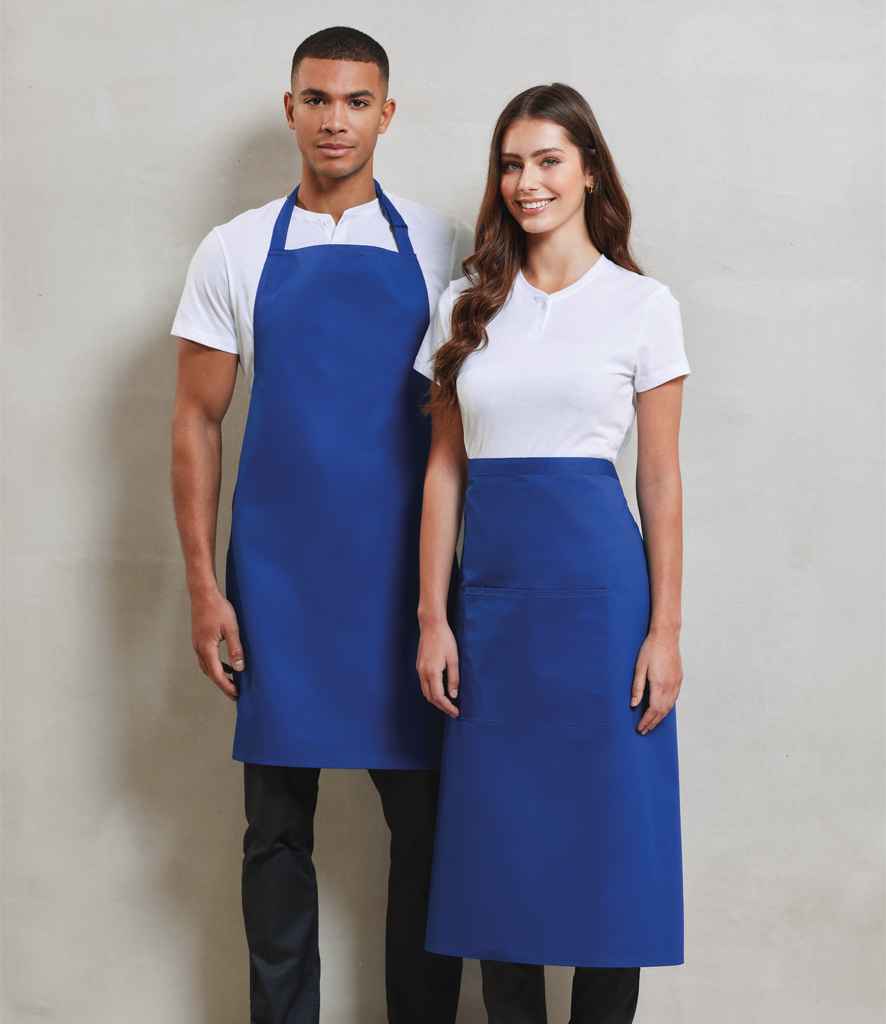 Premier 'Colours' Bib Apron PR150 - PR150 Royal Blue Model