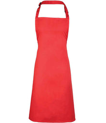 Premier 'Colours' Bib Apron PR150 - Strawberry Red