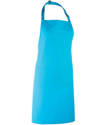 Premier 'Colours' Bib Apron PR150 - Turquoise Blue