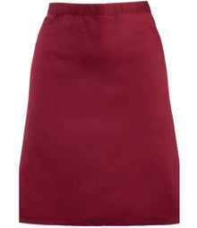 Premier 'Colours' Mid Length Apron PR151 - Burgundy