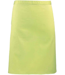 Premier 'Colours' Mid Length Apron PR151 - Lime Green