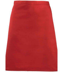 Premier 'Colours' Mid Length Apron PR151 - Red