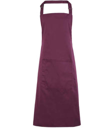 Premier 'Colours' Bib Apron with Pocket PR154 - Aubergine