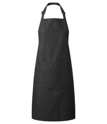 Premier 'Colours' Bib Apron with Pocket PR154 - Black Denim