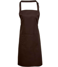 Premier 'Colours' Bib Apron with Pocket PR154 - Brown