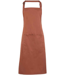 Premier 'Colours' Bib Apron with Pocket PR154 - Chestnut