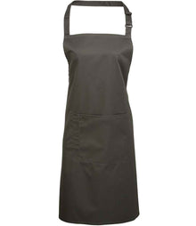 Premier 'Colours' Bib Apron with Pocket PR154 - Dark Grey
