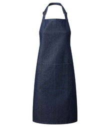 Premier 'Colours' Bib Apron with Pocket PR154 - Indigo Denim