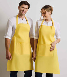 Premier 'Colours' Bib Apron with Pocket PR154 - PR154 Lemon Model