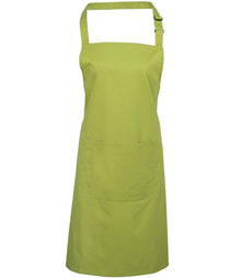 Premier 'Colours' Bib Apron with Pocket PR154 - Lime Green
