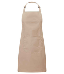 Premier 'Colours' Bib Apron with Pocket PR154 - Latte