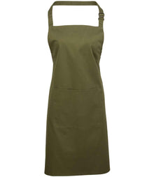 Premier 'Colours' Bib Apron with Pocket PR154 - Olive Green