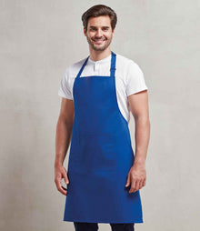 Premier 'Colours' Bib Apron with Pocket PR154 - PR154 Royal Blue Model