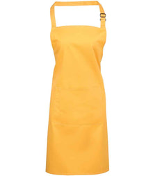 Premier 'Colours' Bib Apron with Pocket PR154 - Sunflower