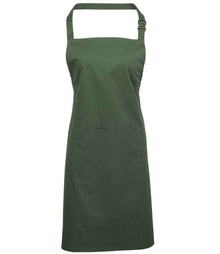 Premier 'Colours' Bib Apron with Pocket PR154 - Moss