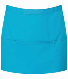 Premier 'Colours' 3 Pocket Apron PR155 - Turquoise Blue