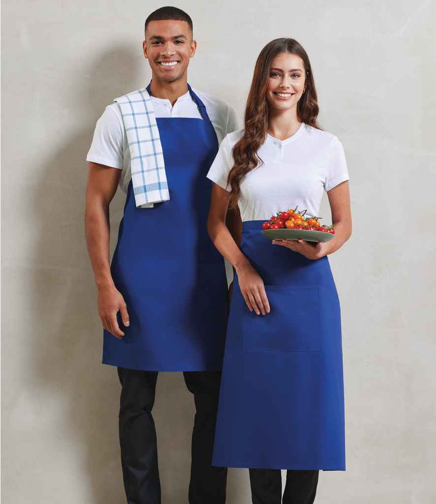 Premier 'Colours' Bar Apron PR158 - PR158 Royal Blue Model