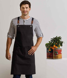 Premier Clip 'n' Clasp Cross Back Bib Apron PR182 - PR182 Black Model