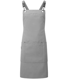 Premier Clip 'n' Clasp Cross Back Bib Apron PR182 - Dark Grey
