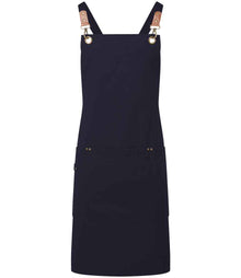 Premier Clip 'n' Clasp Cross Back Bib Apron PR182 - Navy