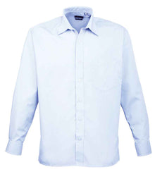 Premier Long Sleeve Poplin Shirt PR200 - Light Blue