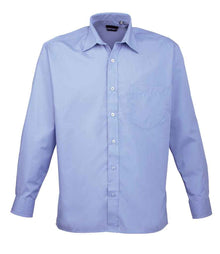 Premier Long Sleeve Poplin Shirt PR200 - Mid Blue