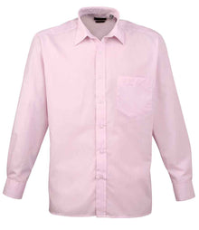 Premier Long Sleeve Poplin Shirt PR200 - Pink