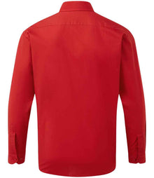 Premier Long Sleeve Poplin Shirt PR200 - PR200 Red Back