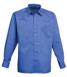 Premier Long Sleeve Poplin Shirt PR200 - Royal Blue