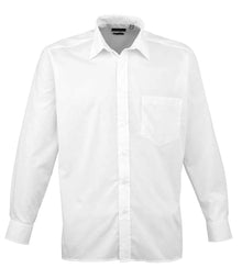 Premier Long Sleeve Poplin Shirt PR200 - White