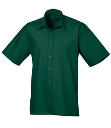 Premier Short Sleeve Poplin Shirt PR202 - Bottle Green