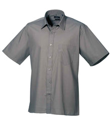 Premier Short Sleeve Poplin Shirt PR202 - Dark Grey