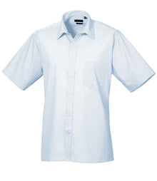 Premier Short Sleeve Poplin Shirt PR202 - Light Blue