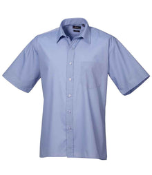 Premier Short Sleeve Poplin Shirt PR202 - Mid Blue