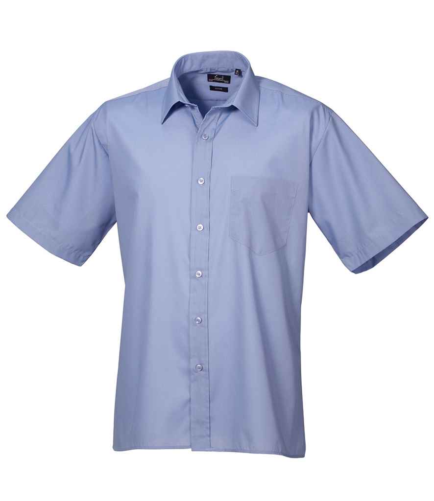 Premier Short Sleeve Poplin Shirt PR202 - Mid Blue