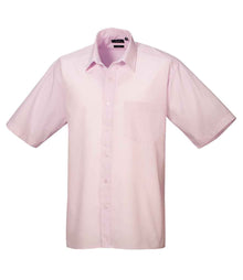 Premier Short Sleeve Poplin Shirt PR202 - Pink